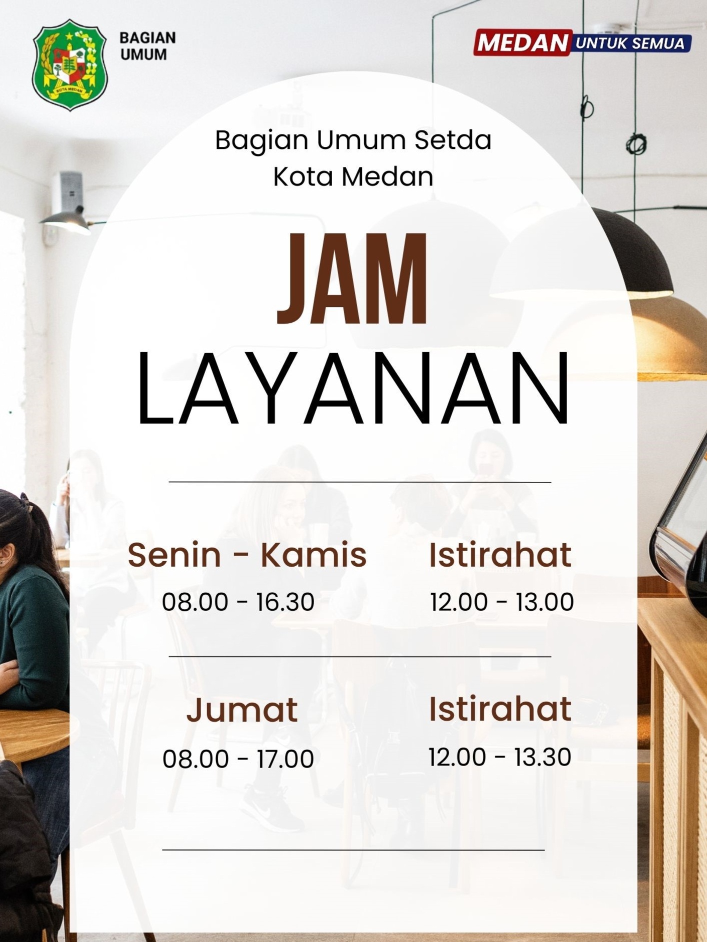 Jam Layanan Bagian Umum Setda Kota Medan